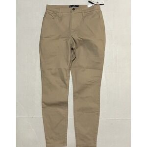 Hollister Pants Womens 11 Regular Curvy High Rise Super Skinny Khaki Tan Stretch